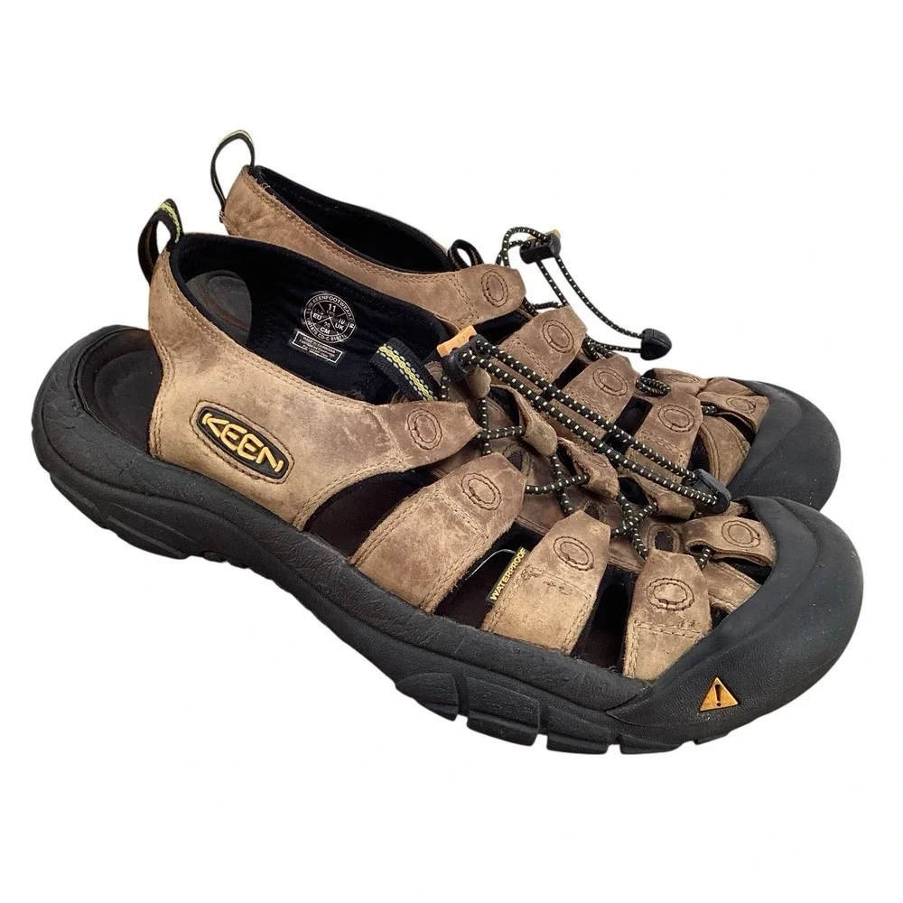 KEEN Newport Brown Leather  Men's Sz‎ 11 Waterproof Hiking Sandal